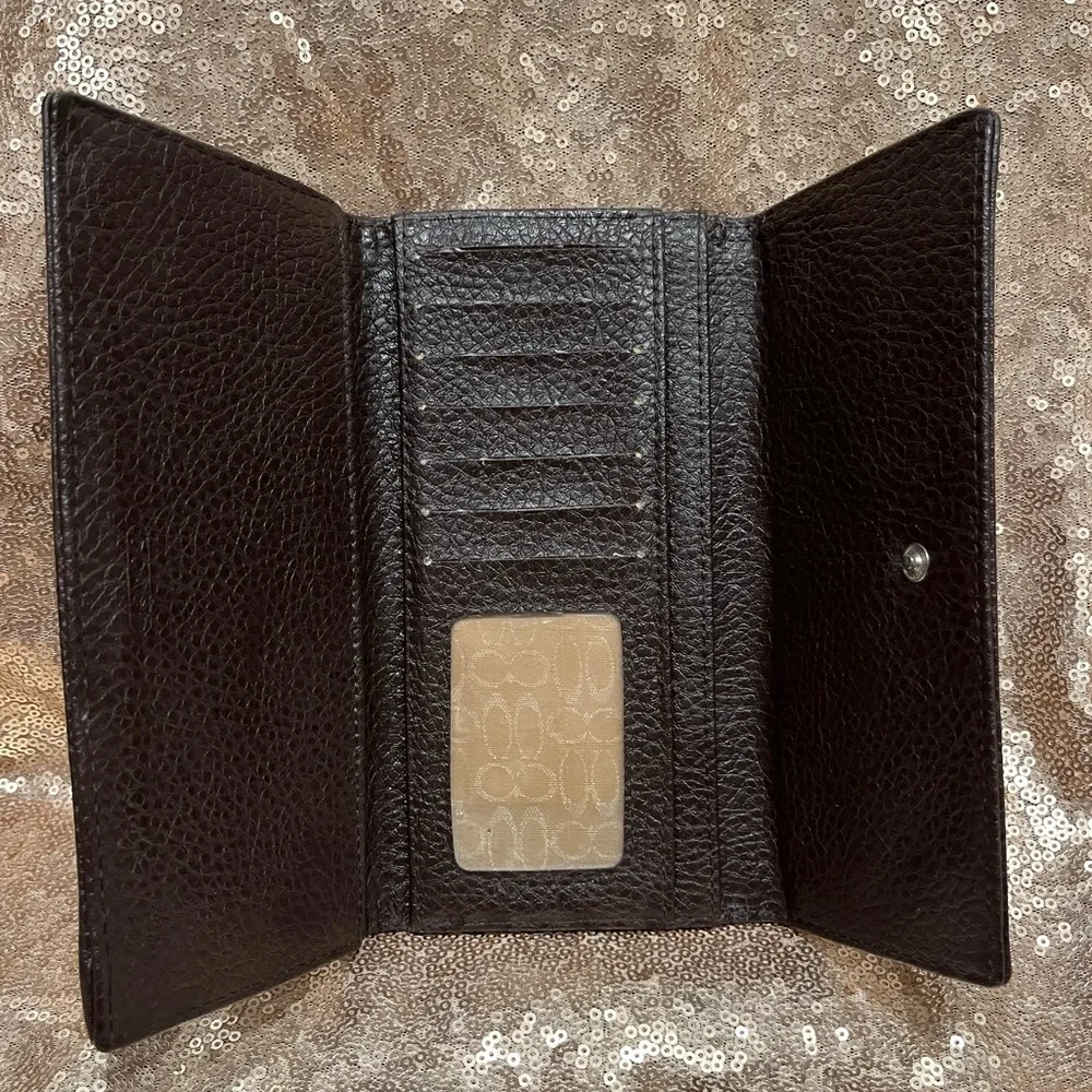 Coach Preloved Trifold Monogram Wallet - Picture 6 of 14